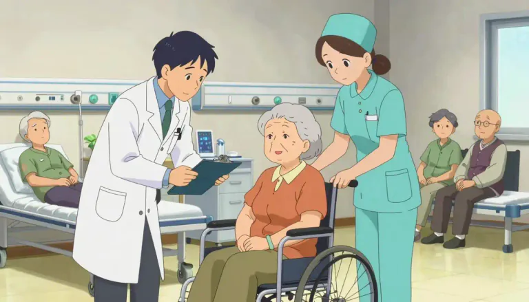Visual representation of "gerontological" - Relating to the study of aging and the elderly.