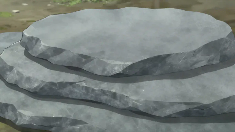 Visual representation of "slate" - A flat grey rock