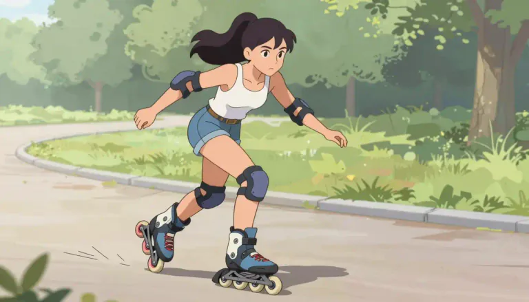 Visual representation of "rollerblader" - A person who participates in rollerblading, a sport where one skates on inline skates.