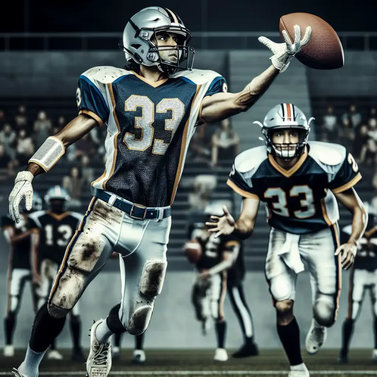 Visual representation of "receiver" - A player position in sports like football where the player catches passes.