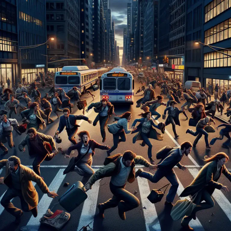 Visual representation of "pell-mell" - In a random and chaotic manner