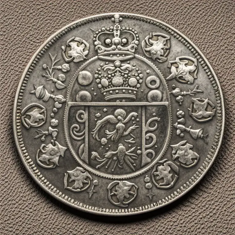 Visual representation of "crown" - A coin of the UK, worth five shillings or 25 pence