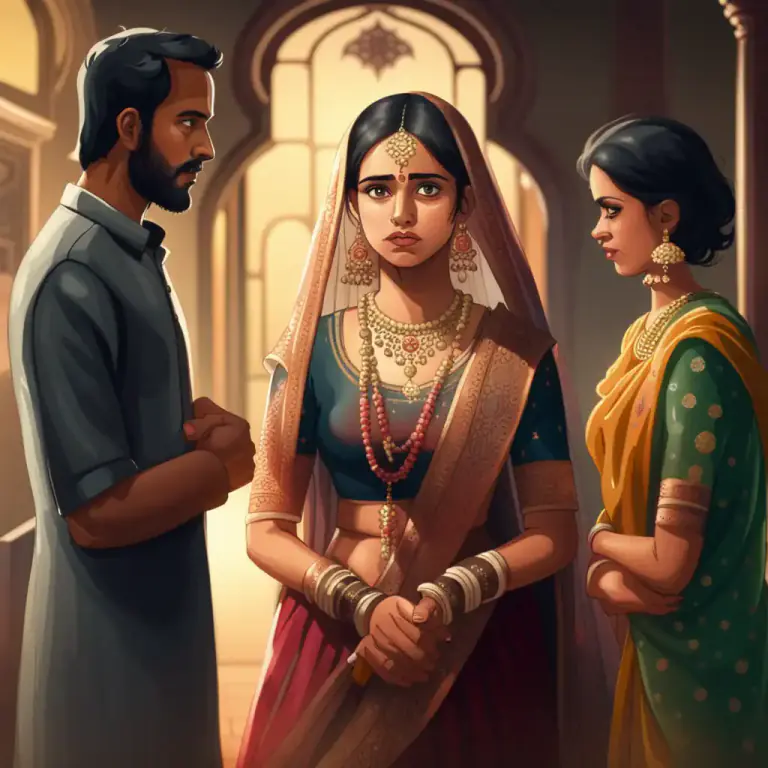 Visual representation of "marry off" - To arrange for someone, especially a daughter or son, to get married