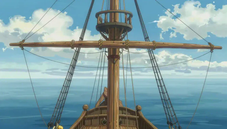 Visual representation of "masthead" - The top part of a ship's mast.