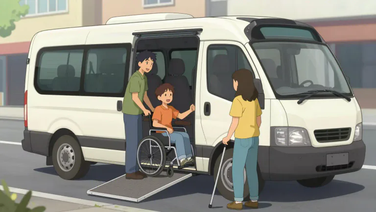 Visual representation of "paratransit" - Paratransit includes transportation services specifically designed for individuals who cannot use regular public transit due to disabilities or mobility limitations.