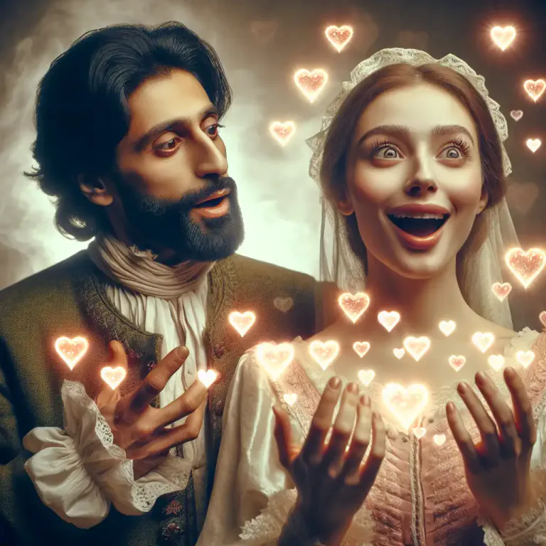 Visual representation of "smite" - to fall in love with someone strongly and suddenly