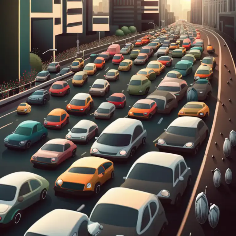 Visual representation of "crawl" - To move very slowly, especially of vehicles