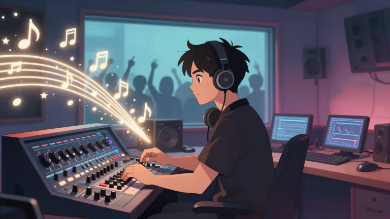 Visual representation of "hitmaker" - A hitmaker is a person, especially in the music industry, who creates successful songs or tracks that become popular with a wide audience.