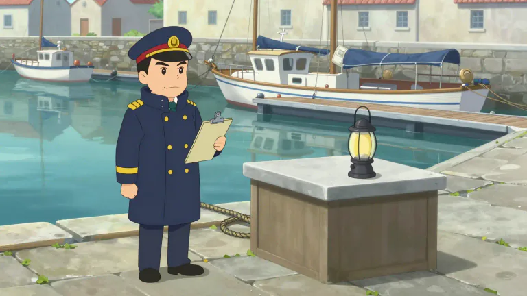 Visual representation of "harbormaster" - A person responsible for overseeing the operations and safety of a harbor.