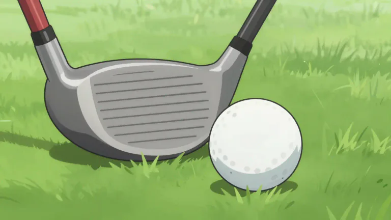 Visual representation of "clubface" - The part of a golf club that strikes the ball.