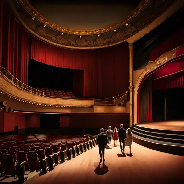 Visual representation of "interval" - A break between the parts of a play, movie, or concert