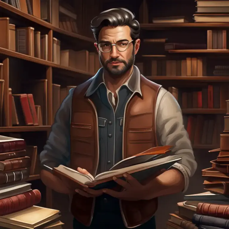 Visual representation of "bookish" - Relating to or typical of a person who likes to read a lot.