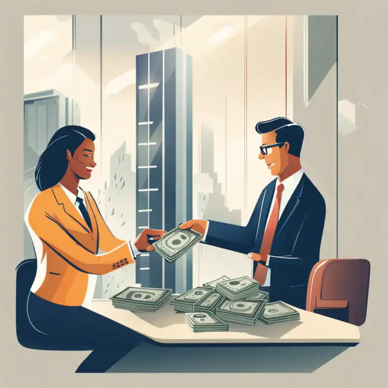Visual representation of "invest with" - In financial terminology, it means to buy stocks or assets for someone or an organization.