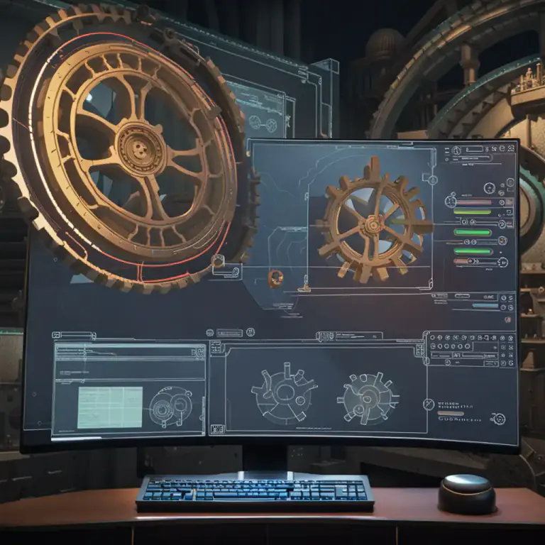 Visual representation of "engine" - A part of a program that performs a particular function