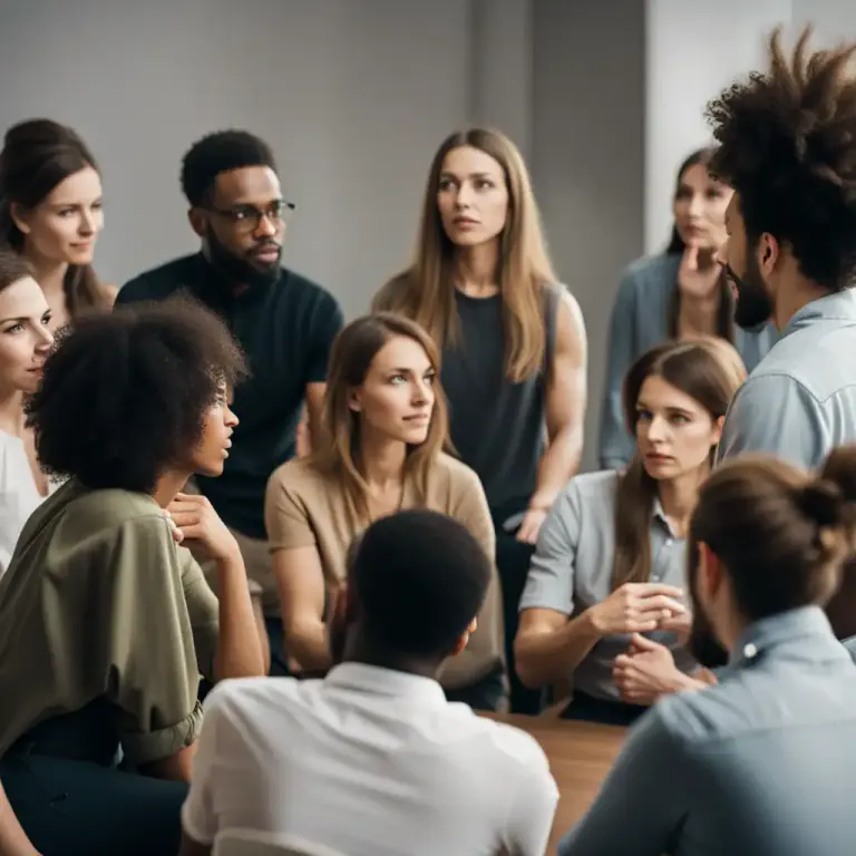 Visual representation of "join in" - To agree with and support someone, or to add to what they are saying.