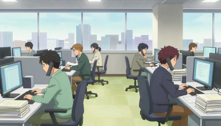Visual representation of "office" - A room or a building where people do administrative or commercial work