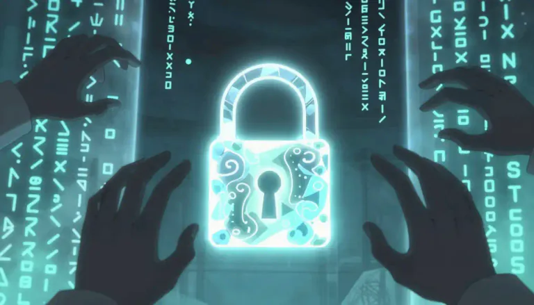 Visual representation of "cryptographic" - Relating to the methods of securing information by transforming it into a code to prevent unauthorized access.