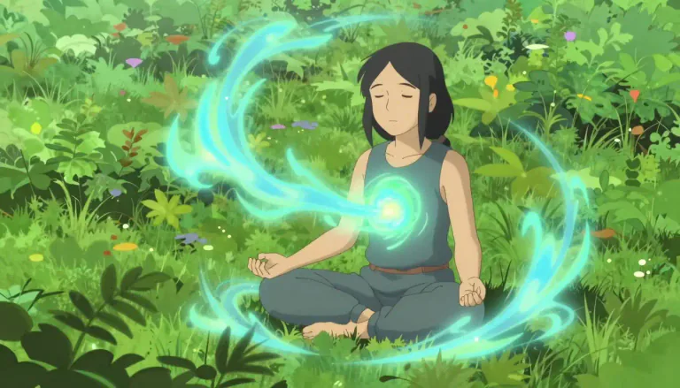 Visual representation of "orgone" - A hypothetical energy that some believe is present in all living things and is associated with health and vitality.