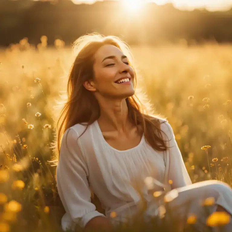 Visual representation of "feel good" - To experience a sense of physical or mental pleasure, satisfaction, or joy.