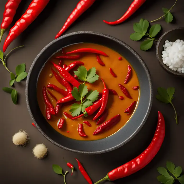 Visual representation of "hot" - Spicy in taste