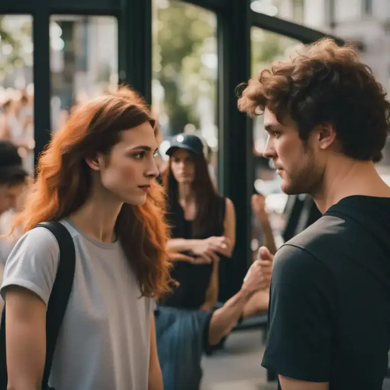 Visual representation of "excuse me" - Used to say sorry for something minor, like burping