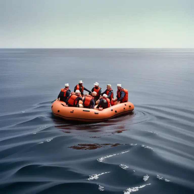 Visual representation of "cast/set somebody adrift" - To make someone or something float without direction in water.