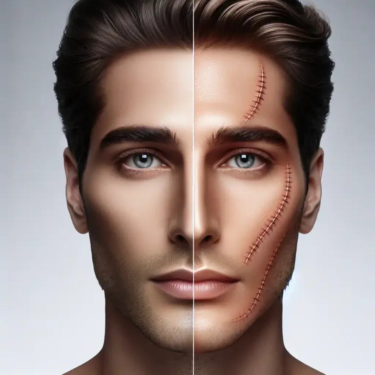 Visual representation of "disfigure" - To spoil or change something so it looks unattractive.