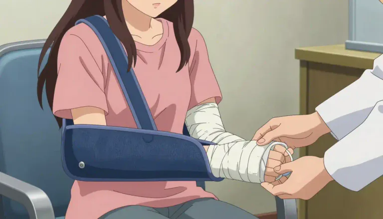 Visual representation of "immobilisation" - The act of preventing movement in a part of the body, usually for medical reasons.