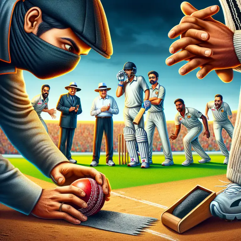 Visual representation of "sandpaper" - In sport, particularly cricket, the act of illegally altering the condition of the ball using sandpaper
