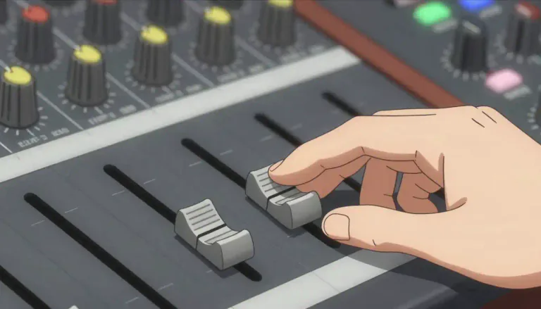Visual representation of "fader" - A control on an audio device that is used to change the level of the sound.