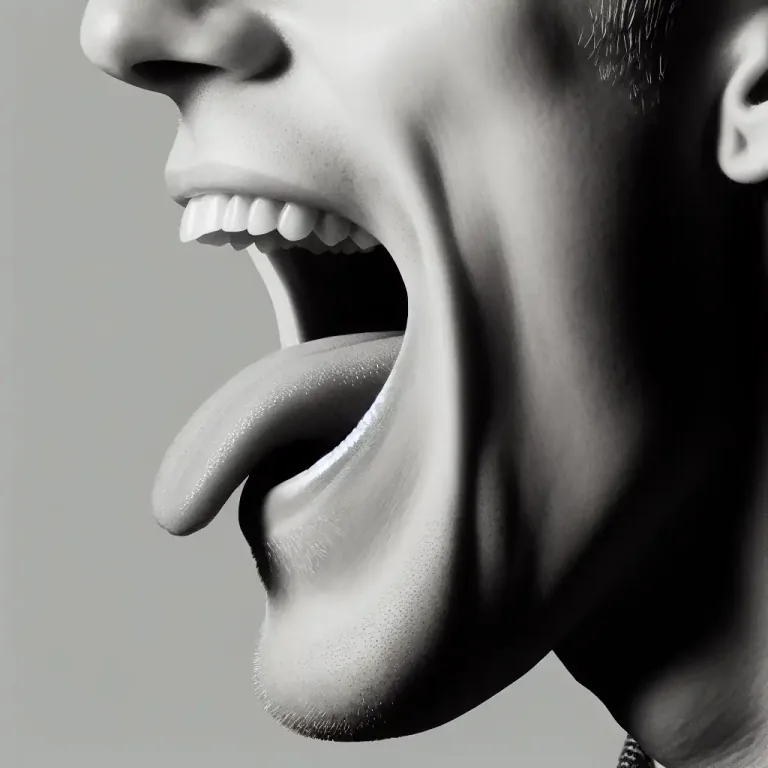 Visual representation of "uvular" - In phonetics, a sound that is formed by the back of the tongue touching or moving near the uvula.