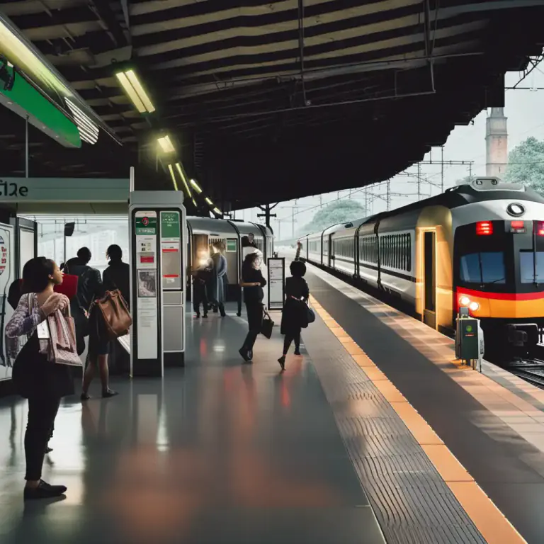 Visual representation of "local" - A local train or bus stops at all or most of the stations on the route.