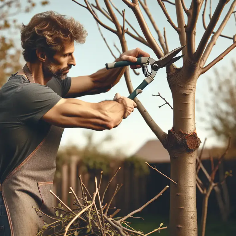 Visual representation of "pollard" - Cut off the top and branches of (a tree or shrub) to encourage growth.