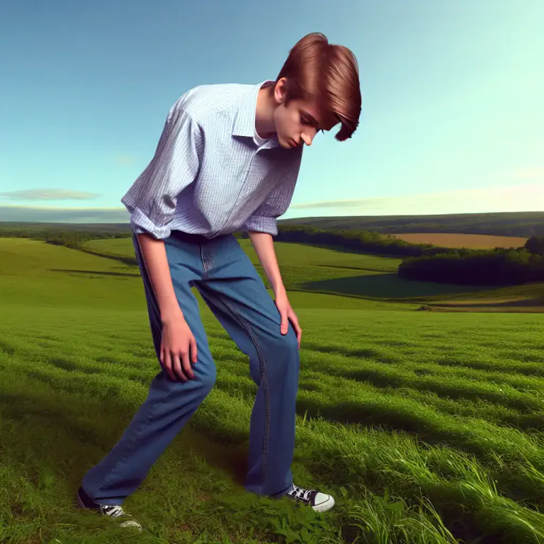 Visual representation of "coltish" - Being awkward or clumsy because of fast growth in adolescence.