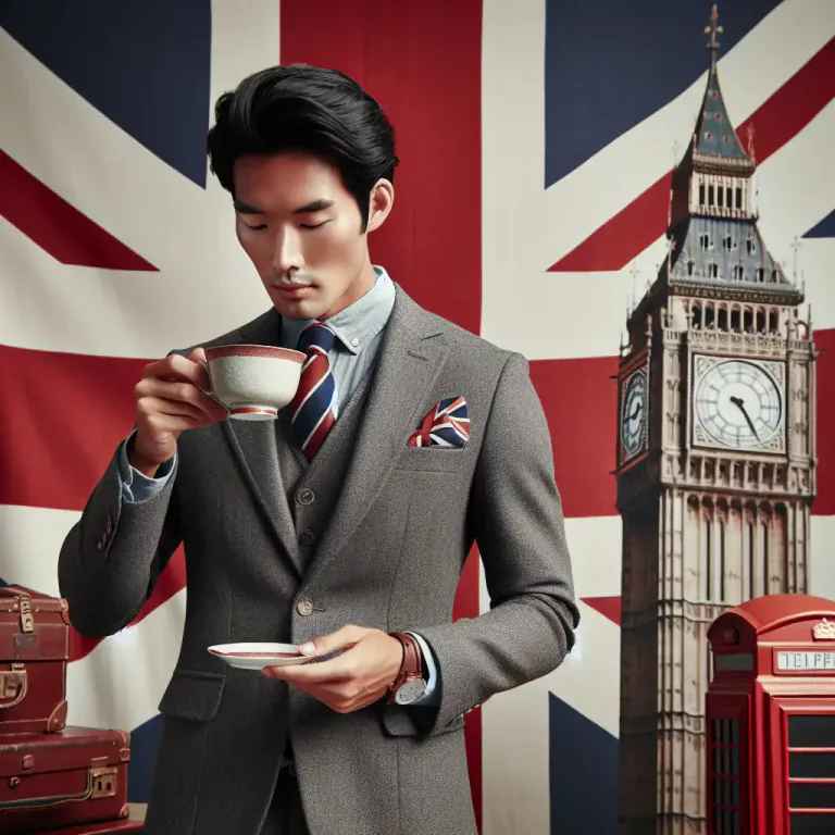Visual representation of "anglicize" - To become more English in one's behavior or appearance.