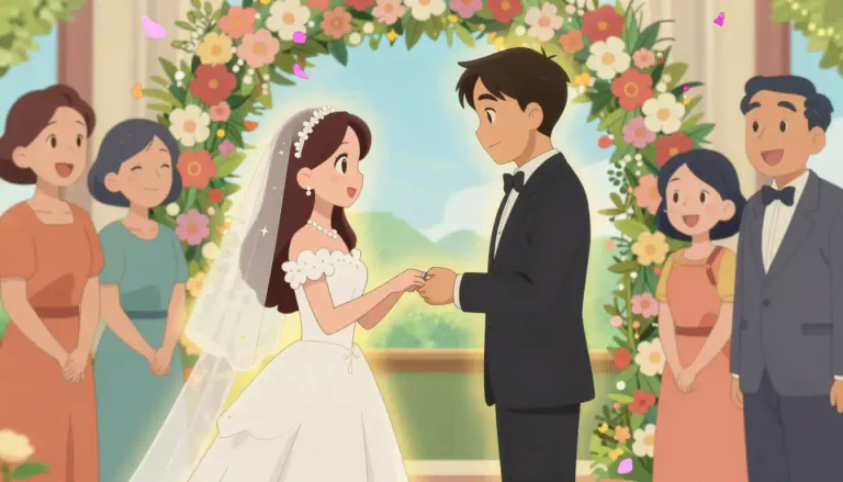 Visual representation of "wedlock" - The state of being married