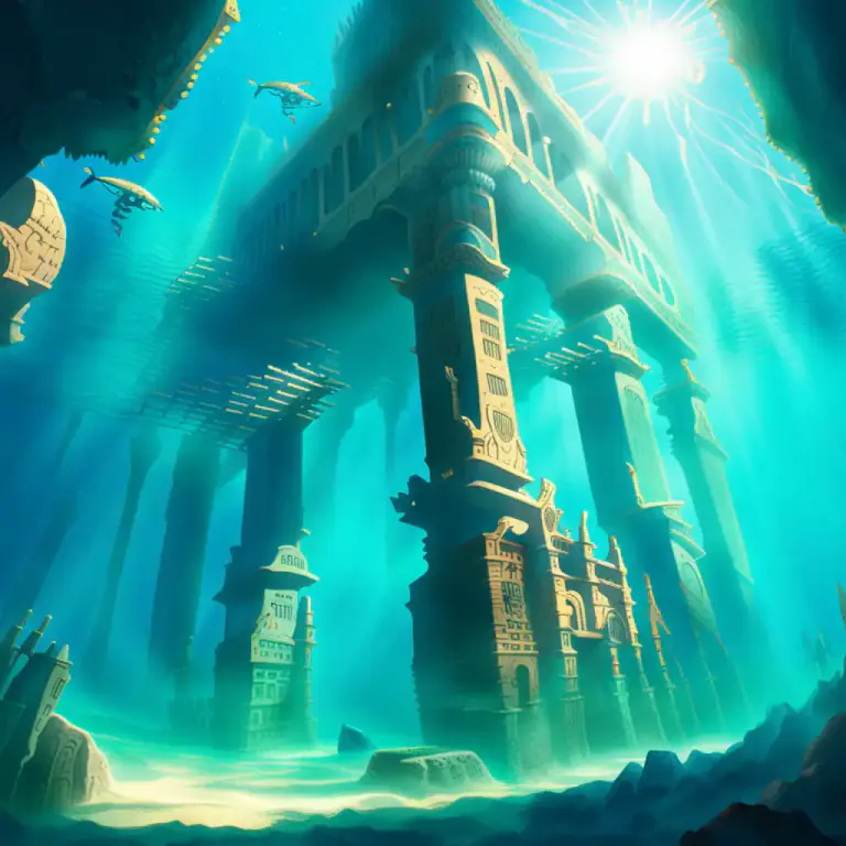 Visual representation of "deep down" - Situated far below the surface or level