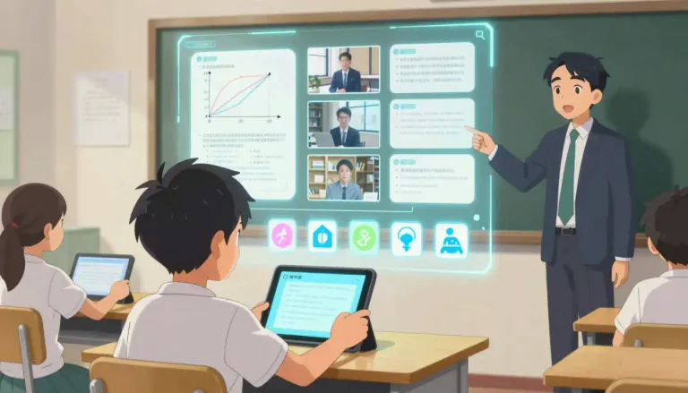 Visual representation of "courseware" - Materials designed for teaching and learning, often using technology, to aid in the educational process.