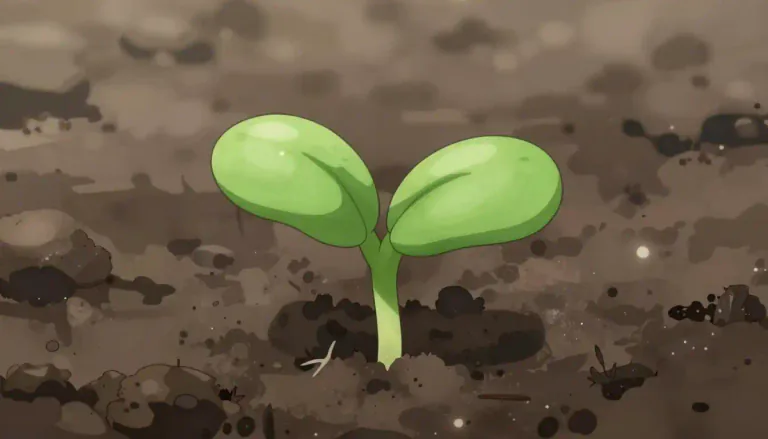 Visual representation of "cotyledon" - A cotyledon is the first leaf or leaves that appear from a germinating seed.