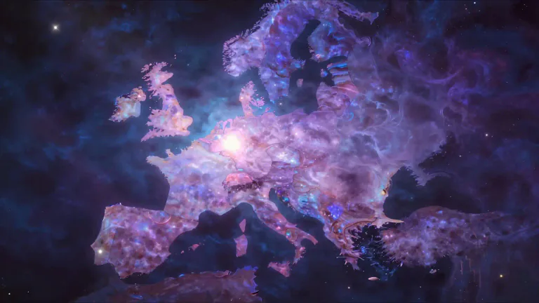 Visual representation of "nebula" - A cloud of gas and dust in outer space, often visible to us as a hazy spot of light