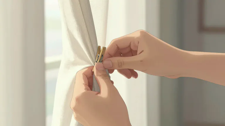 Visual representation of "peg back" - To pin someone's clothes or material tightly
