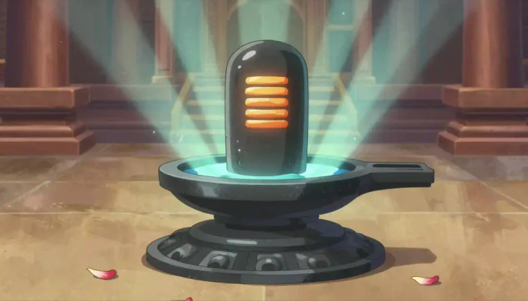 Visual representation of "lingam" - In Hinduism, a sacred symbol representing the god Shiva, often associated with creation and cosmic energy.