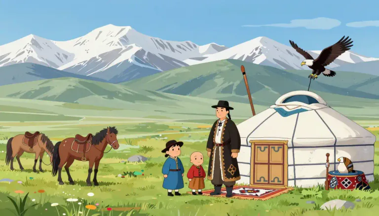 Visual representation of "kyrgyz" - Relating to the Kyrgyz people, an ethnic group primarily found in Kyrgyzstan, known for their nomadic traditions and rich cultural heritage.