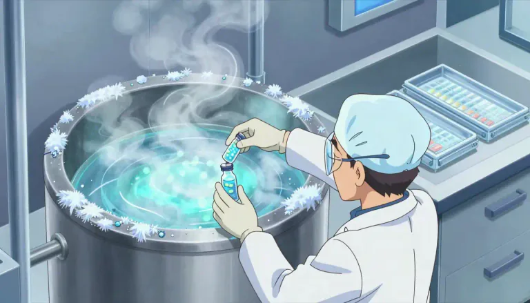 Visual representation of "cryopreservation" - Cryopreservation is the process of cooling and storing cells, tissues, or organs at very low temperatures to preserve them for future use.