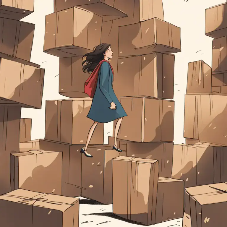 Visual representation of "staggering" - To walk or move unsteadily, as if about to fall.