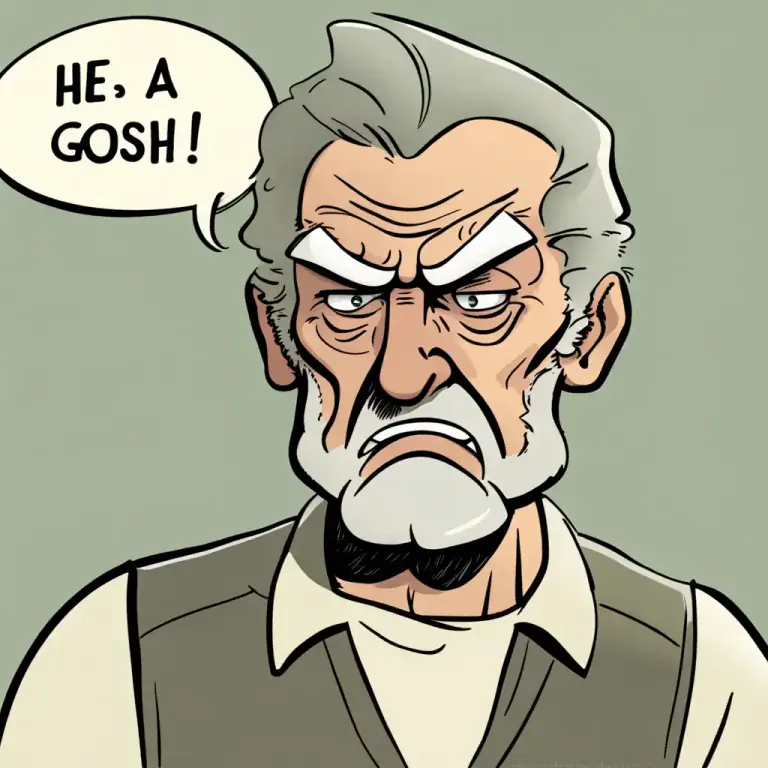 Visual representation of "gosh" - A mild form of swearing, same as gosh-darn.