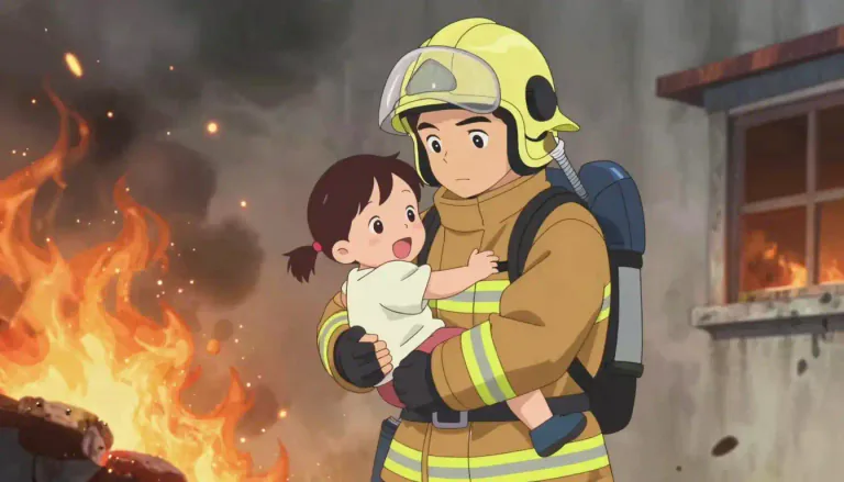 Visual representation of "hero" - Someone who does something brave to help others