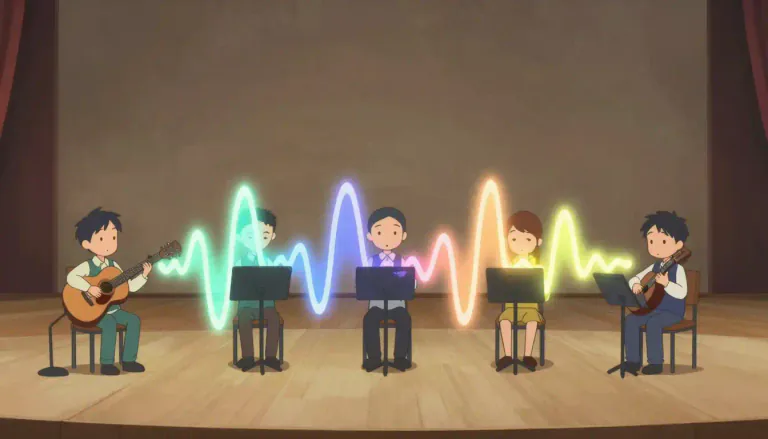 Visual representation of "entrainment" - A process often observed in music where different rhythms or tempos sync together.