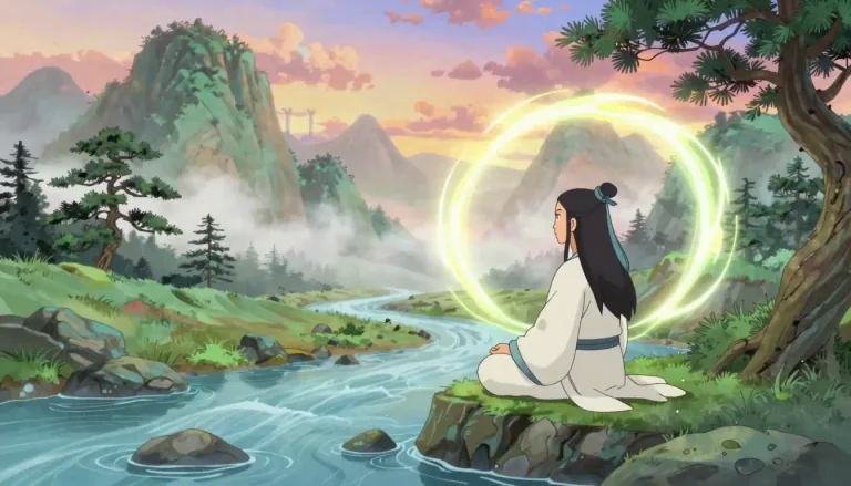 Visual representation of "daoism" - A Chinese philosophy and religious system that emphasizes living in harmony with the Dao, which is the fundamental principle that underlies the universe.
