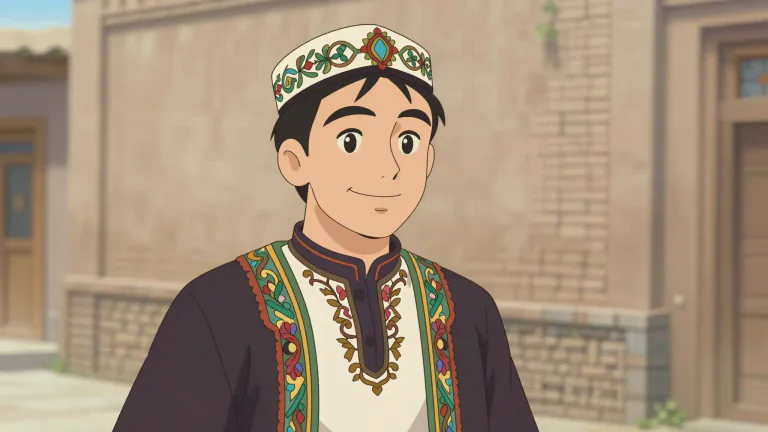 Visual representation of "uzbek" - A term referring to a member of the Turkic people of Uzbekistan.